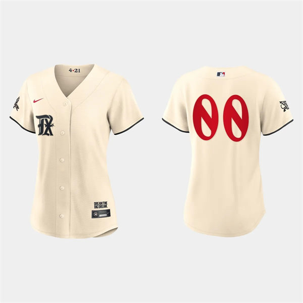 Women Texas Rangers Custom 2023 City Connect Jersey Cream