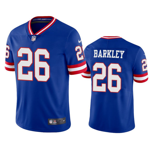 Men's New York Giants #26 Saquon Barkley Royal Classic Vapor Limited Jersey