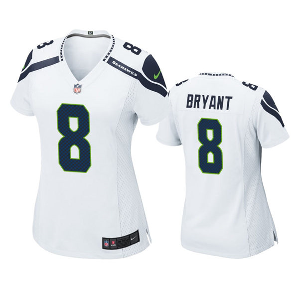 Womens Seattle Seahawks #8 Coby Bryant Nike White Vapor Limited Jersey