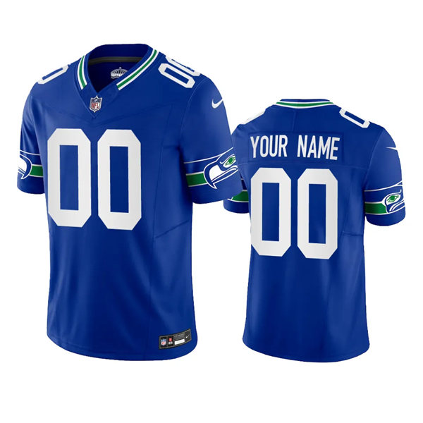 Seattle Seahawks Custom Nike Royal 190s Retro F.U.S.E. Limited Jersey