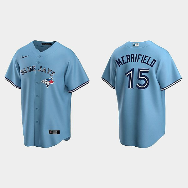 Mens Toronto Blue Jays #15 Whit Merrifield  Nike Powder Blue Alternate Coolbase Jersey