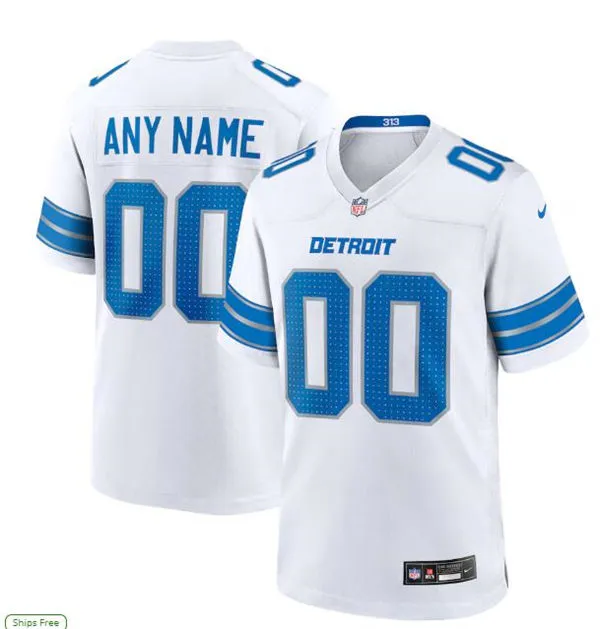 Detroit Lions Custom Nike 2026 White Vapor F.U.S.E. Limited Jersey