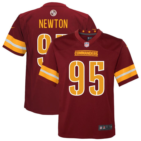 Youth Washington Commanders #95 Jer'Zhan Newton Nike Burgundy Team Color Limited Jersey