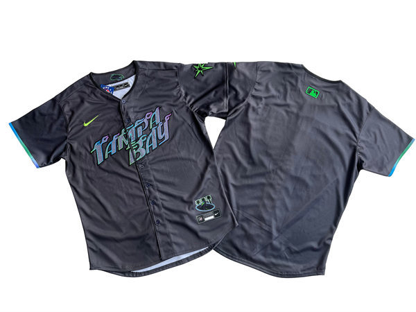 Men's Tampa Bay Rays Blank 2024 City Connect Limited Jersey- Charcoal