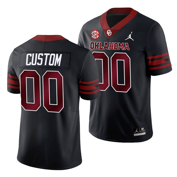 Oklahoma Sooners Custom 2024 SEC Anthracite Alternate Football Jersey