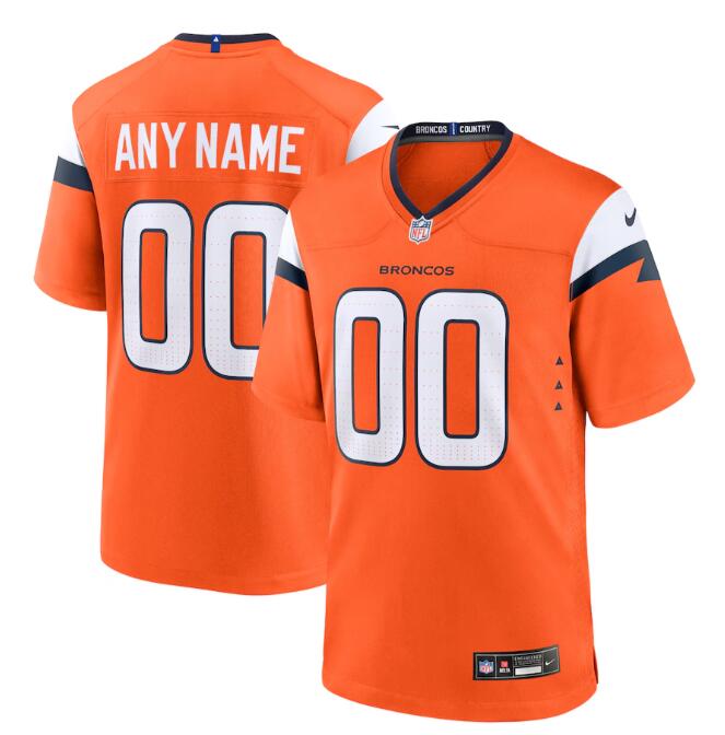 Mens Youth Denver Broncos Custom Nike Orange Vapor F.U.S.E. Limited Jersey