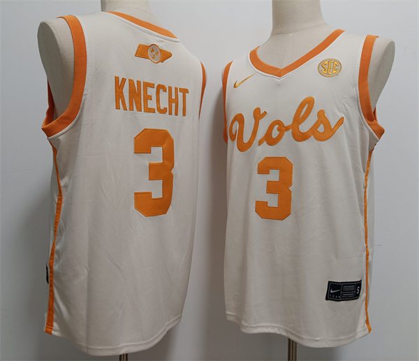 Mens Tennessee Volunteers #3 Dalton Knecht Nike 2022-23 Nike Natural Retro Classic Vols Basketball Jersey