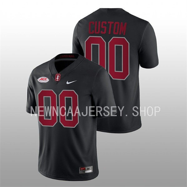 Stanford Cardinals Custom 2025 ACC Black White Football Game Jersey