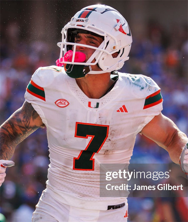 Mens Youth Miami Hurricanes #7 Xavier Restrepo 2024 White Football Game Jersey