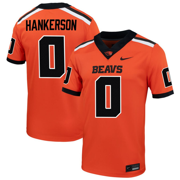 Oregon State Beavers #0 Anthony Hankerson Orange College Football Game Jersey