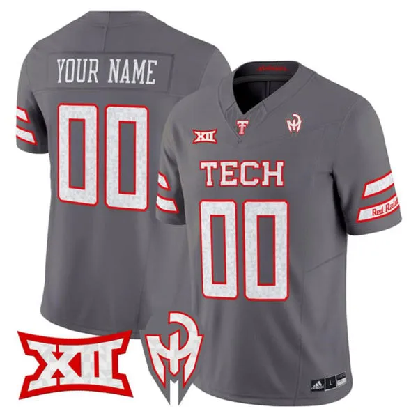 Texas Tech Red Raiders Custom Gray GalvanICED Alternate Football Jersey