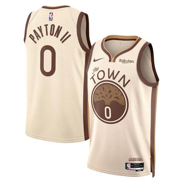 Mens Golden State Warriors #0 Gary Payton II 2025-26 Tan City Edition Swingman Jersey