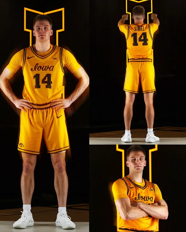 Iowa Hawkeyes Custom Nike 2026 Gold Basketball Game Jersey