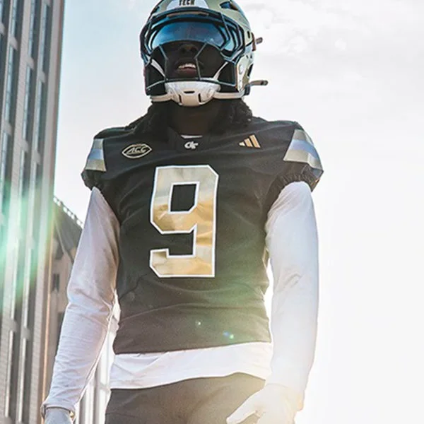 Georgia Tech Yellow Jackets #9 Omar Daniels 2025 Gray Football Game Jersey
