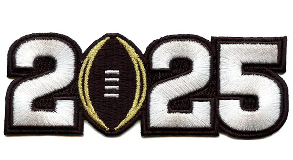 Embroidered 2025 College National Championship Game Jersey Patch Notre Dame Fighting Irish VS Ohio State Buckeyes