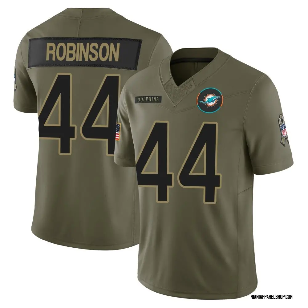 Mens Miami Dolphins #44 Chop Robinson Nike 2025 Salute to Service Retired Limited Jersey - Olive