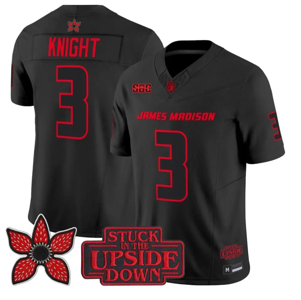 James Madison Dukes #3 Wayne Knight Stranger Things Edition Football Jersey