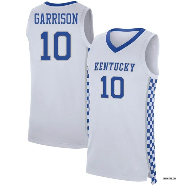 Kentucky Wildcats #10 Brandon Garrison White with pattern Basketball Limited Jersey