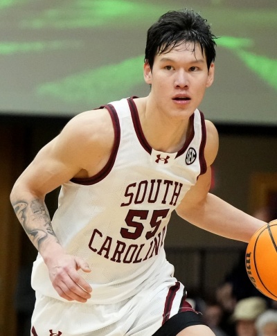 South Carolina Gamecocks #55 Mike Sharavjamts 2025 White College Basketball Game Jersey