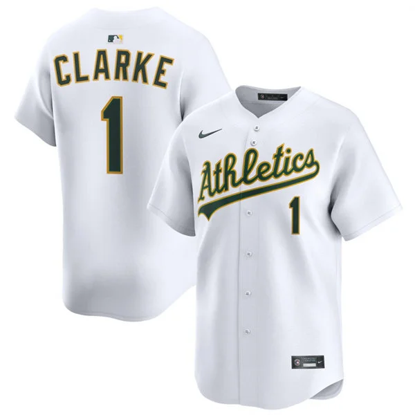 Men's Athletics #1 Denzel Clarke Nike 2026 White Home Limited Jersey