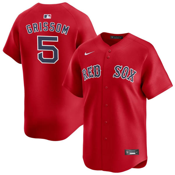 Mens Boston Red Sox #5 Vaughn Grissom Nike Red Alternate with Name Limted Jersey