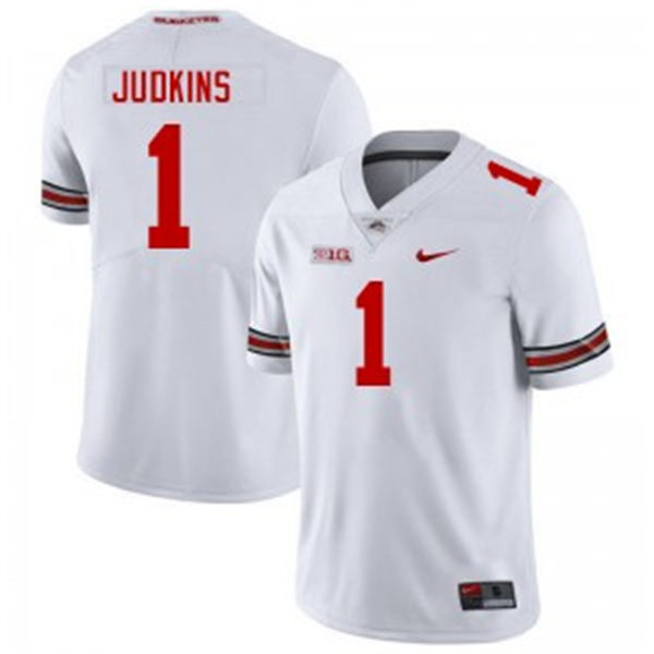 Mens Ohio State Buckeyes #1 Quinshon Judkins White F.U.S.E. Limited College Football Game Jersey(2)