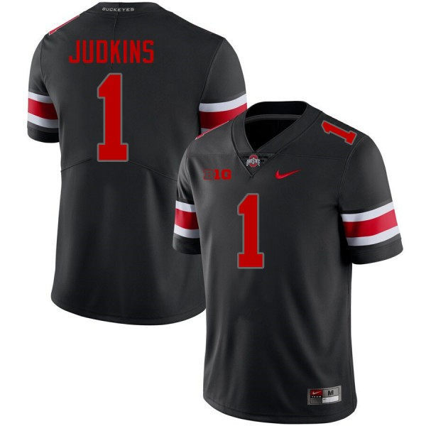 Mens Ohio State Buckeyes #1 Quinshon Judkins F.U.S.E. Limited Blackout College Football Game Jersey(1)