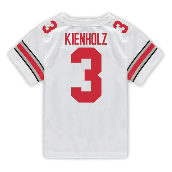 Mens Ohio State Buckeyes #3 Lincoln Kienholz White F.U.S.E. Limited College Football Game Jersey(2)