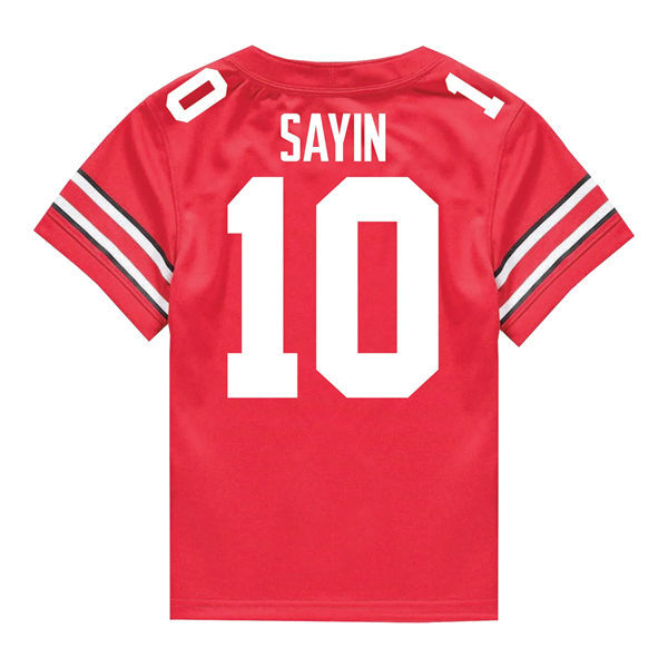 Mens Ohio State Buckeyes #10 Julian Sayin F.U.S.E. Limited Scarlet College Football Game Jersey(1)