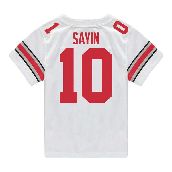 Mens Ohio State Buckeyes #10 Julian Sayin White F.U.S.E. Limited College Football Game Jersey