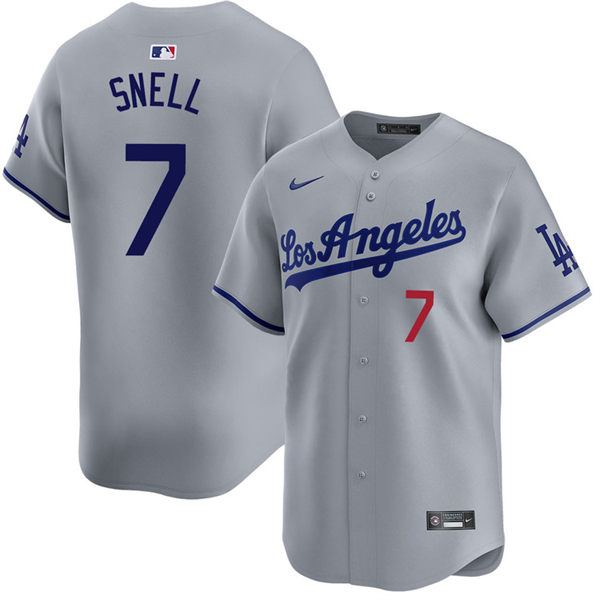 Youth Los Angeles Dodgers #7 Blake Snell Nike Grey Los Angeles Limited Player Jersey