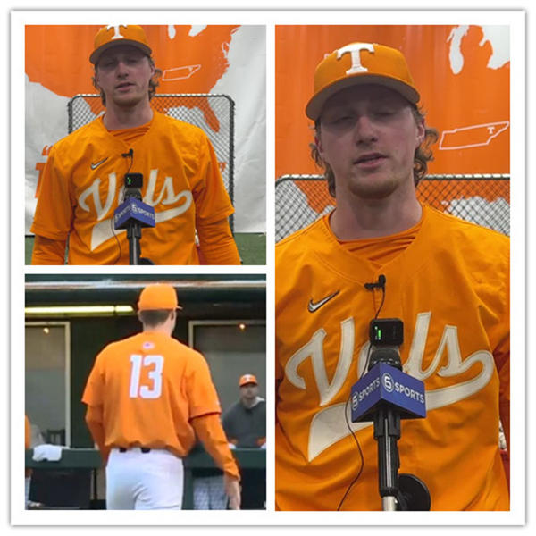  Tennessee Volunteers #13 Reese Chapman	Nike Orange Vols College Baseball Game Jersey