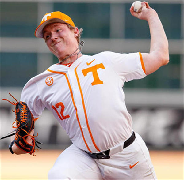 Tennessee Volunteers #12 Liam Doyle Nike 2025 White College Baseball Game Jerse
