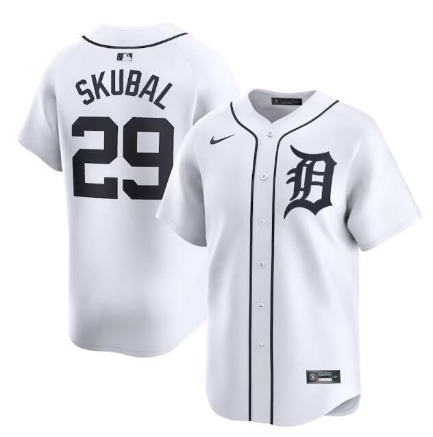 Youth Detroit Tigers #29 Tarik Skubal Nike White Home Limited Player Jersey