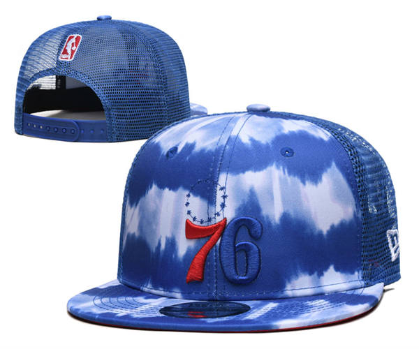 NBA Philadelphia 76ers royal white multi-coloured Snapback Hat YD2503211 (6)