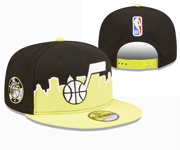 NBA Utah Jazz navy yellow Snapback Hat YD2503211 (5)
