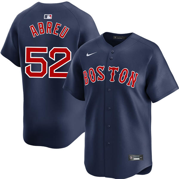 Mens Boston Red Sox #52 Wilyer Abreu Nike Navy Alternate Limted Player Jersey