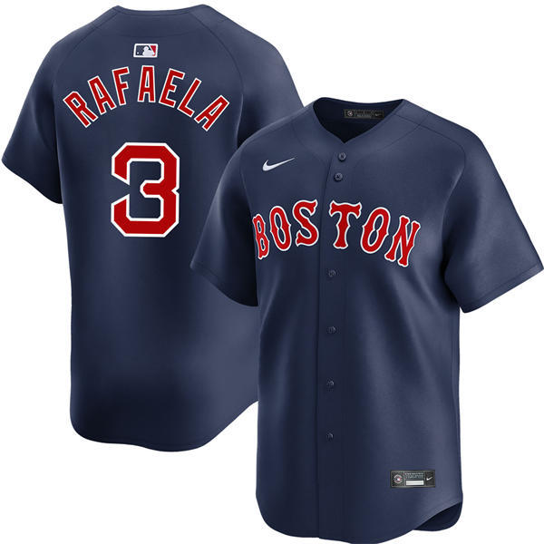 Youth Boston Red Sox #3 Ceddanne Rafaela Nike Navy Alternate Limted Player Jersey