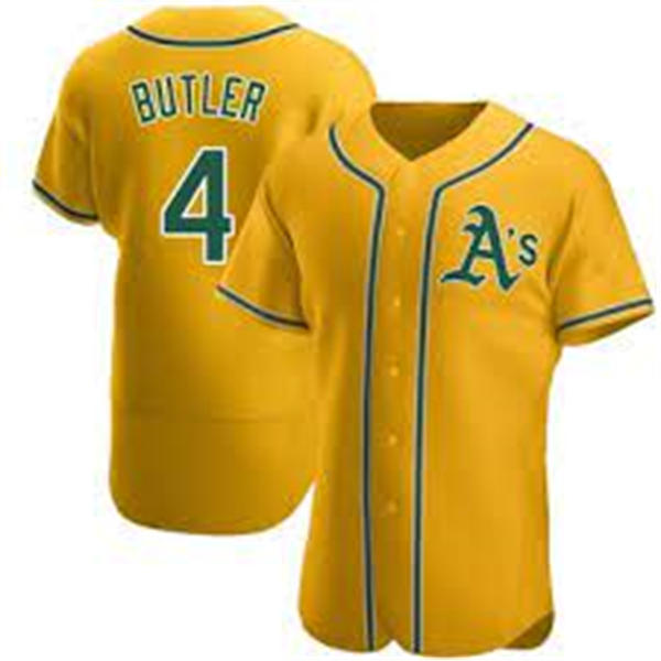 Men's Athletics #4 Lawrence Butler Nike 2025 Gold Alternate Limited Jersey