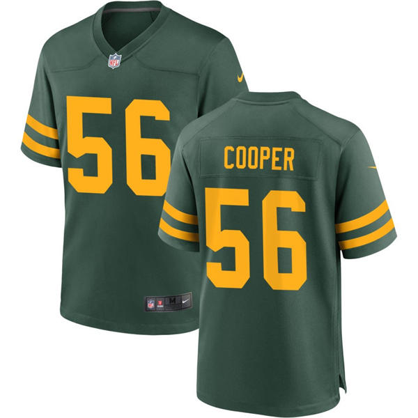 Youth Green Bay Packers #56 Edgerrin Cooper Nike Green Alternate Retro 1950s Throwback Limited Jersey