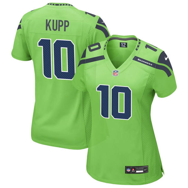 Women's Seattle Seahawks #10 Cooper Kupp Nike Neon Green Limited Jersey