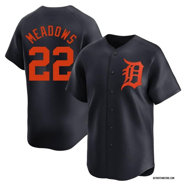 Men's Detroit Tigers #22 Parker Meadows Nike Navy Orange Limited Player Jersey