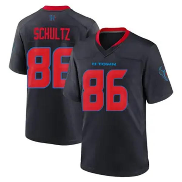 Men's Houston Texans #86 Dalton Schultz Nike Navy Red 2nd Alternate H-Town F.U.S.E. Limited Player Jersey