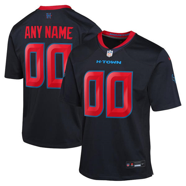 Houston Texans Custom Nike Navy Red 2nd Alternate H-Town F.U.S.E. Limited Player Jersey