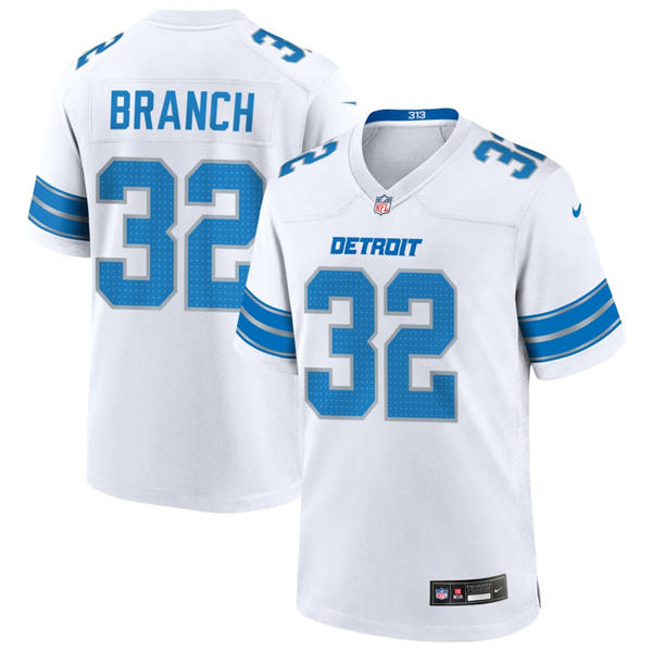 Youth Detroit Lions #32 Brian Branch Nike White Vapor F.U.S.E. Limited Jersey