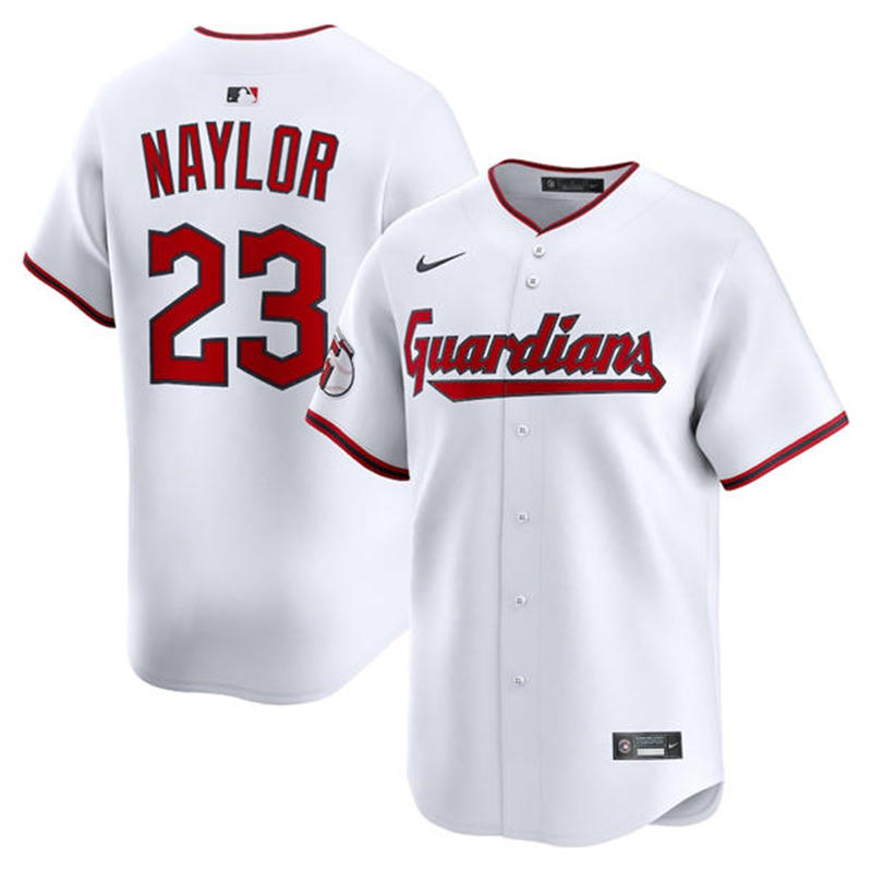 Youth Cleveland Guardians #23 Bo Naylor Nike 2025 White Home Limited Player Jersey