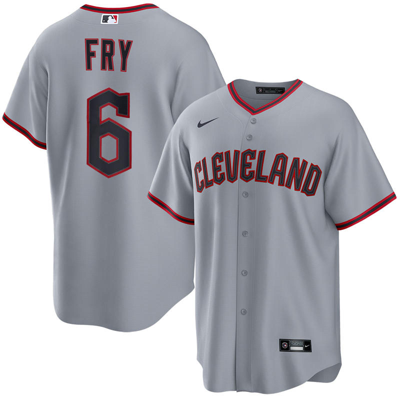 Youth Cleveland Guardians #6 David Fry Nike 2025 Gray Road Limited Player Jersey