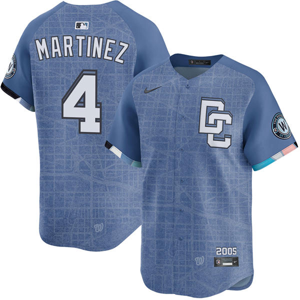 Men's Washington Nationals #4 Dave Martinez Nike Blue 2025 City Connect 2.0 Limited Jersey