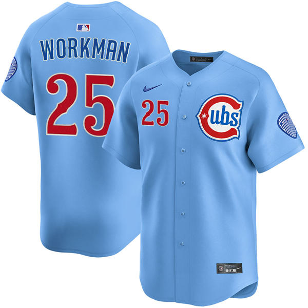 Mens Chicago Cubs #25 Gage Workman Nike Blue Alternate Limited Jersey