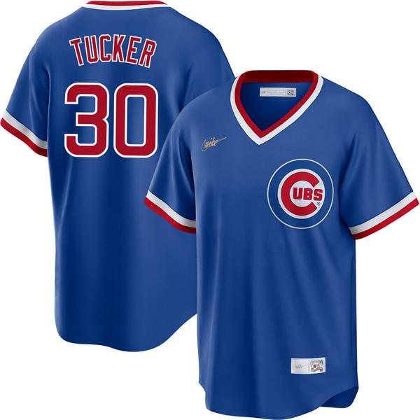 Youth Chicago Cubs #30 Kyle Tucker Nike Royal Pullover Cooperstown Jersey